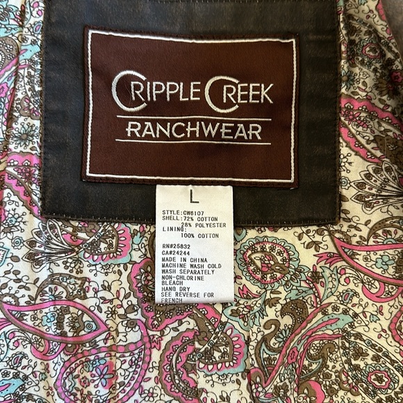 Cripple Creek Ranchwear Womens Brown Vest size Large - Picture 3 of 5